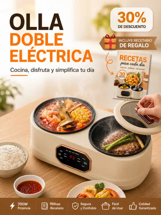 Olla eléctrica doble
